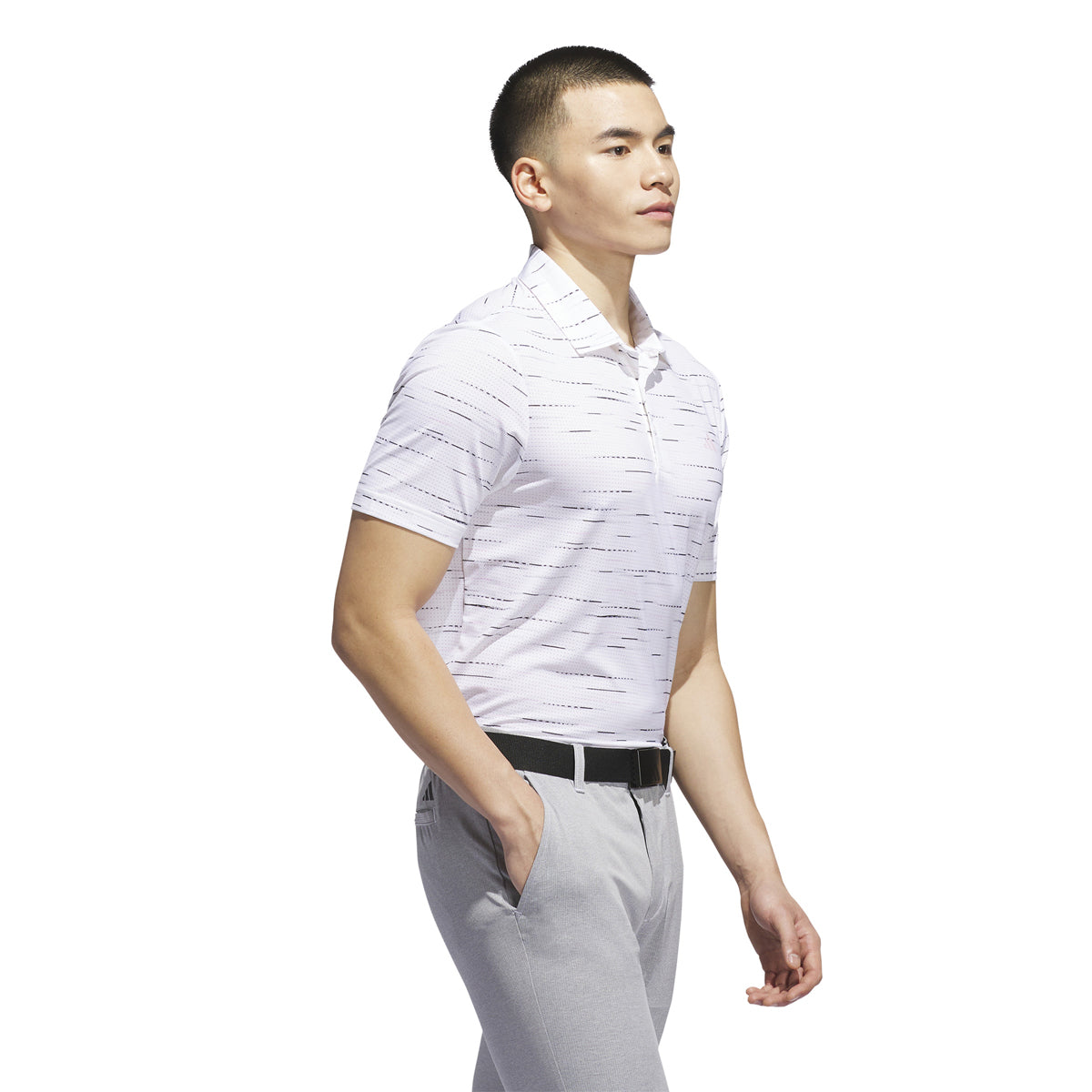 Adidas Ultimate 365 Mesh Print polo - Hvid/pink