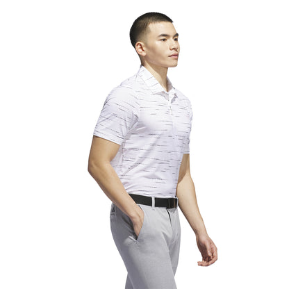 Adidas Ultimate 365 Mesh Print polo - Hvid/pink
