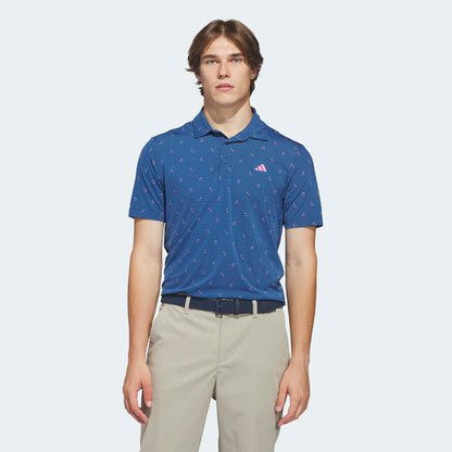 Adidas Ultimate 365 Essence Print polo - Petrol - Golf Experten A/S
