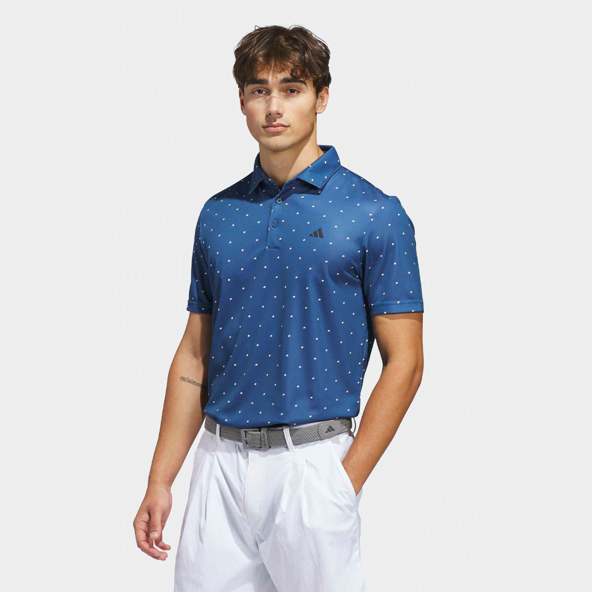 Adidas Performance Printed polo - Petrol - Golf Experten A/S