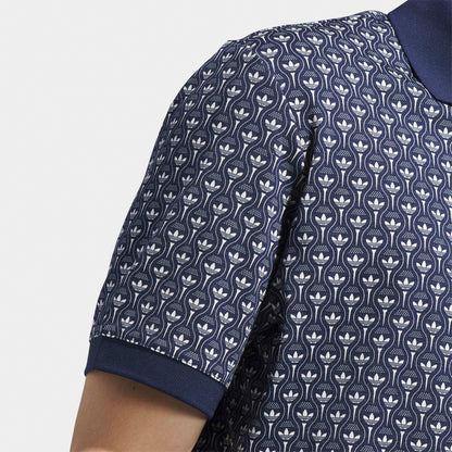 Adidas Golf Originals Novelty AOP polo - Navy/hvid - Golf Experten A/S