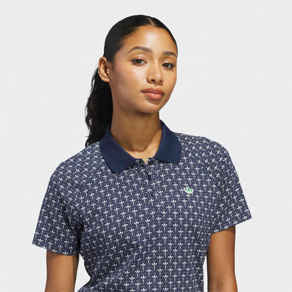 Adidas Golf Originals Novelty AOP polo - Navy/hvid - Dame - Golf Experten A/S