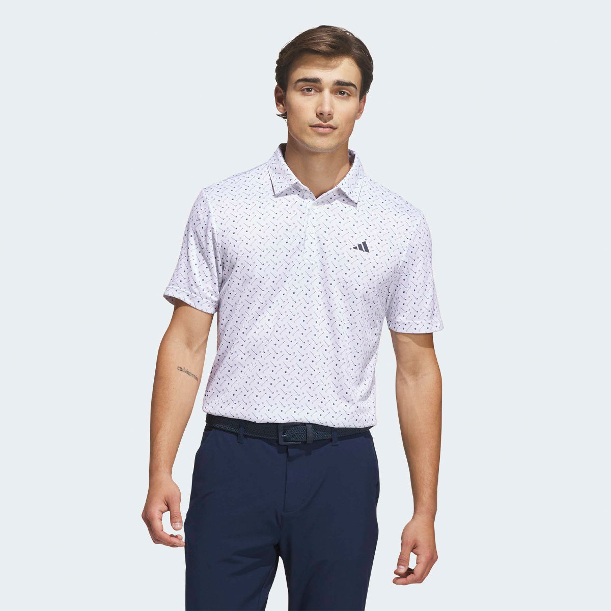 Adidas Performance Print polo - Hvid