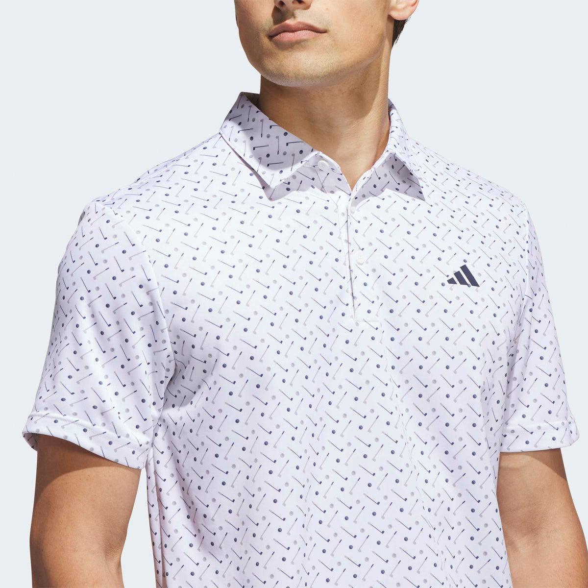 Adidas Performance Print polo - Hvid