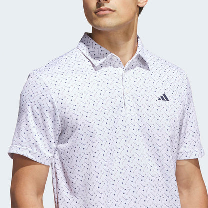 Adidas Performance Print polo - Hvid
