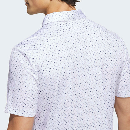 Adidas Performance Print polo - Hvid
