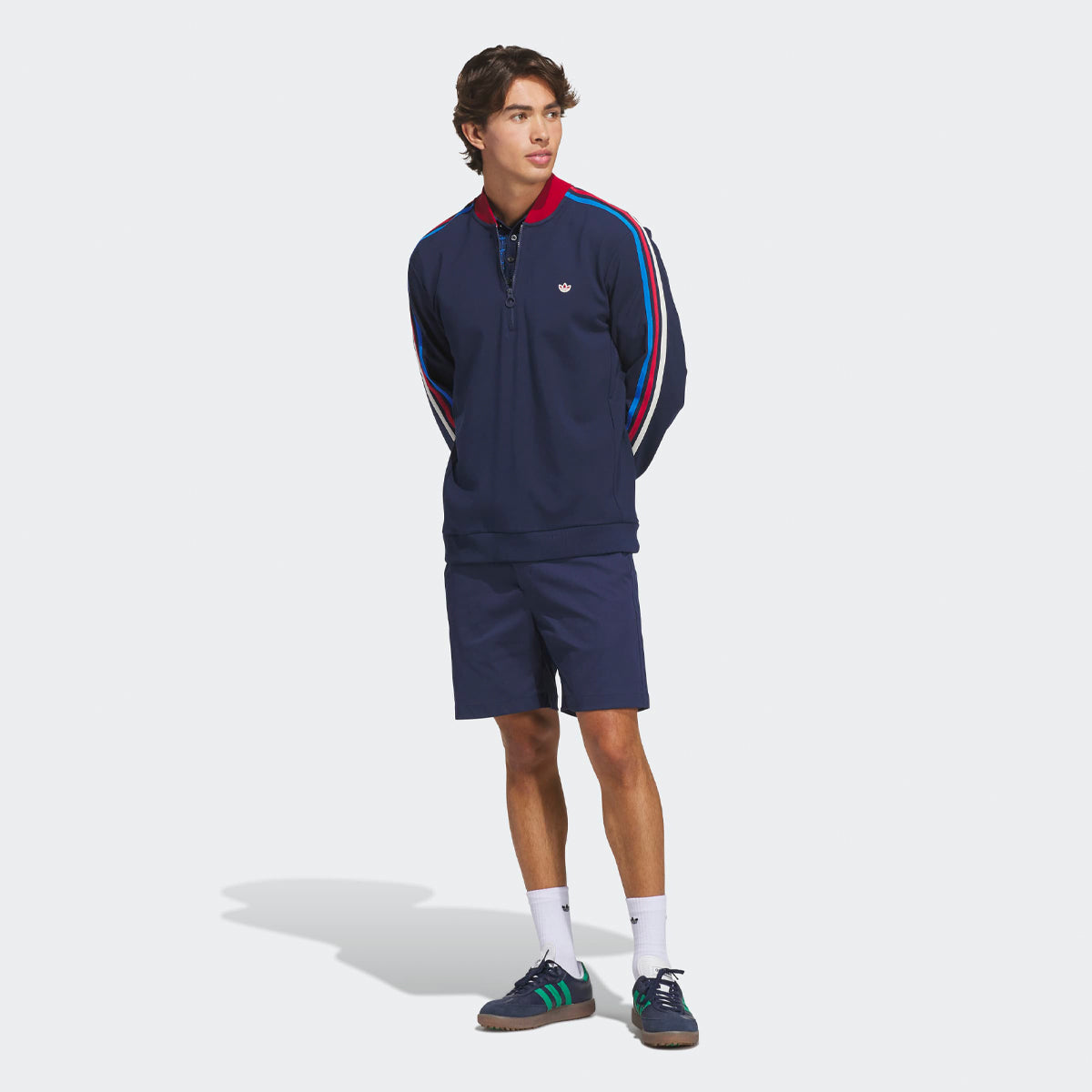 Adidas Golf Originals 3-Stripes 1/4 zip midlayer - Navy