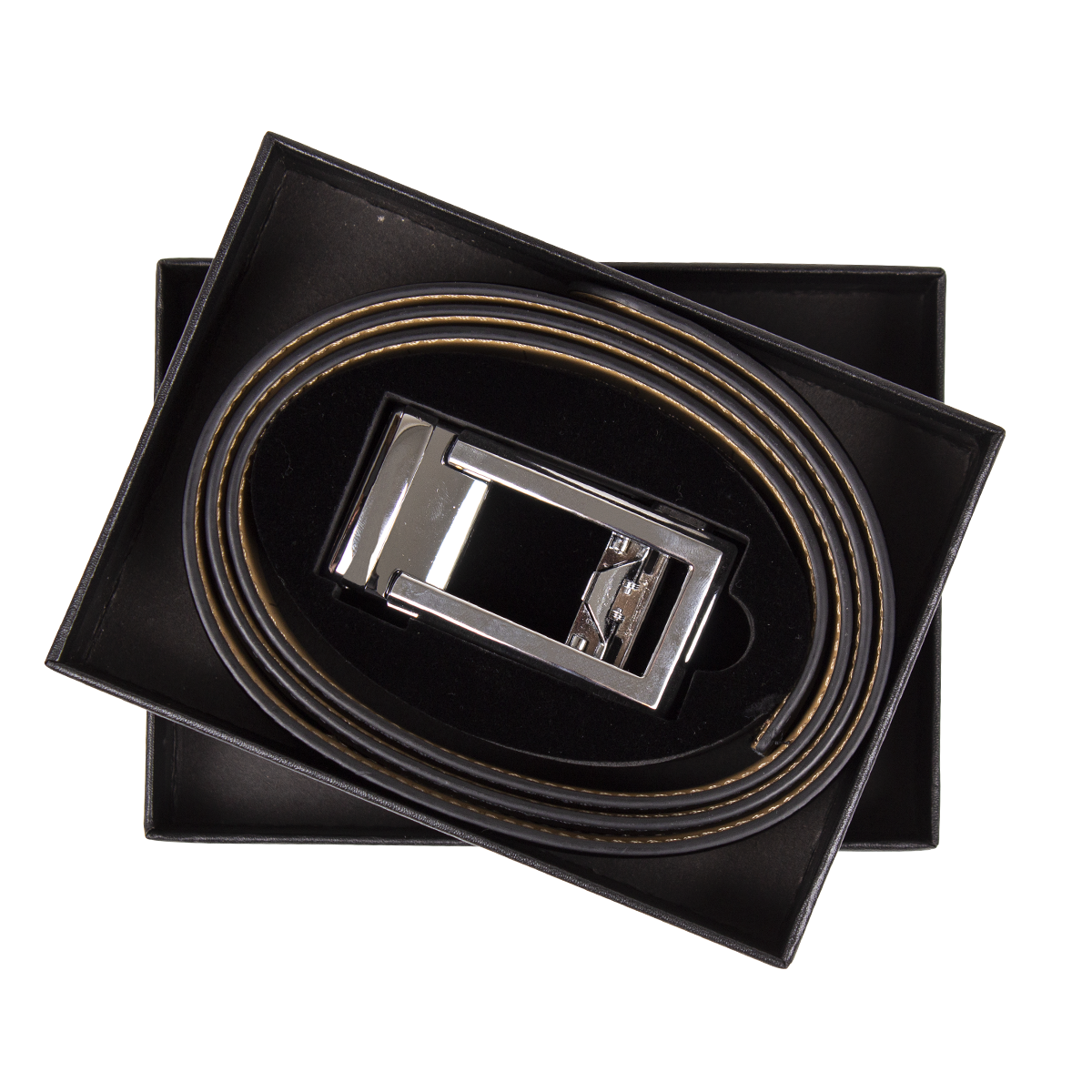 Nordic Golf Design Bælte Gavebox - Sort/Sølv